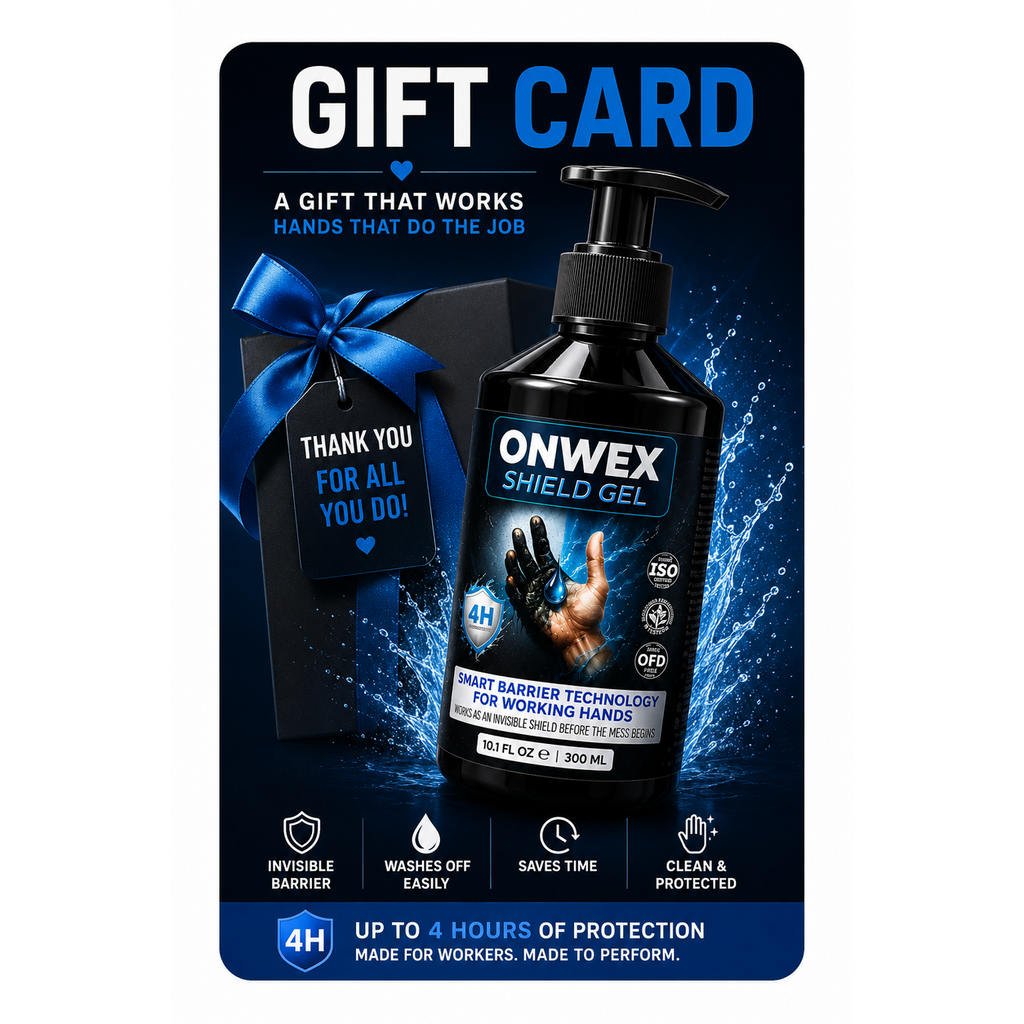 ONWEX digital gift card redeemable on all hand barrier gel products