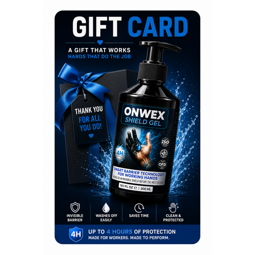 ONWEX digital gift card redeemable on all hand barrier gel products