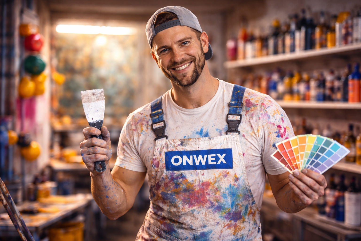 ONWEX preventing paint from sticking to hands and allowing easy cleaning without scrubbing